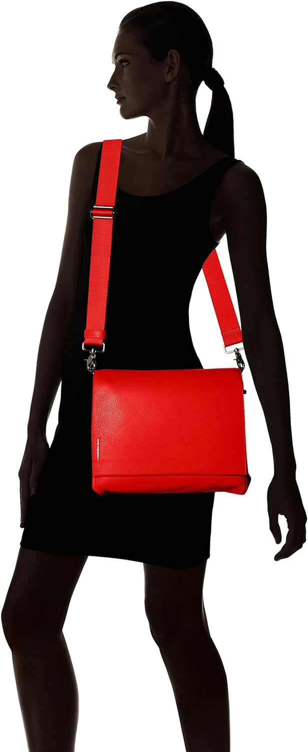 Mandarina Duck Damen Mellow Leather Tracolla Umhängetasche, Rot (Lacquer)