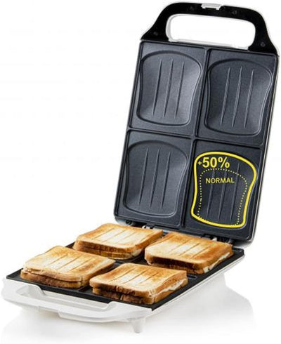 XXL Familien Sandwichmaker 4er Toaster in Muschelform 27 x 32 cm, 1800Watt