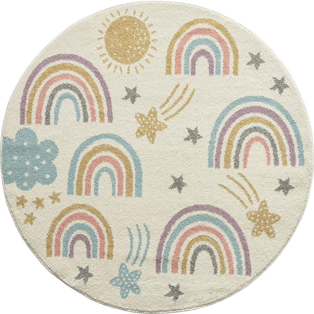 the carpet Beat Kids Moderner Weicher Kinderteppich, Weicher Flor, Pflegeleicht, Farbecht, Regenboge