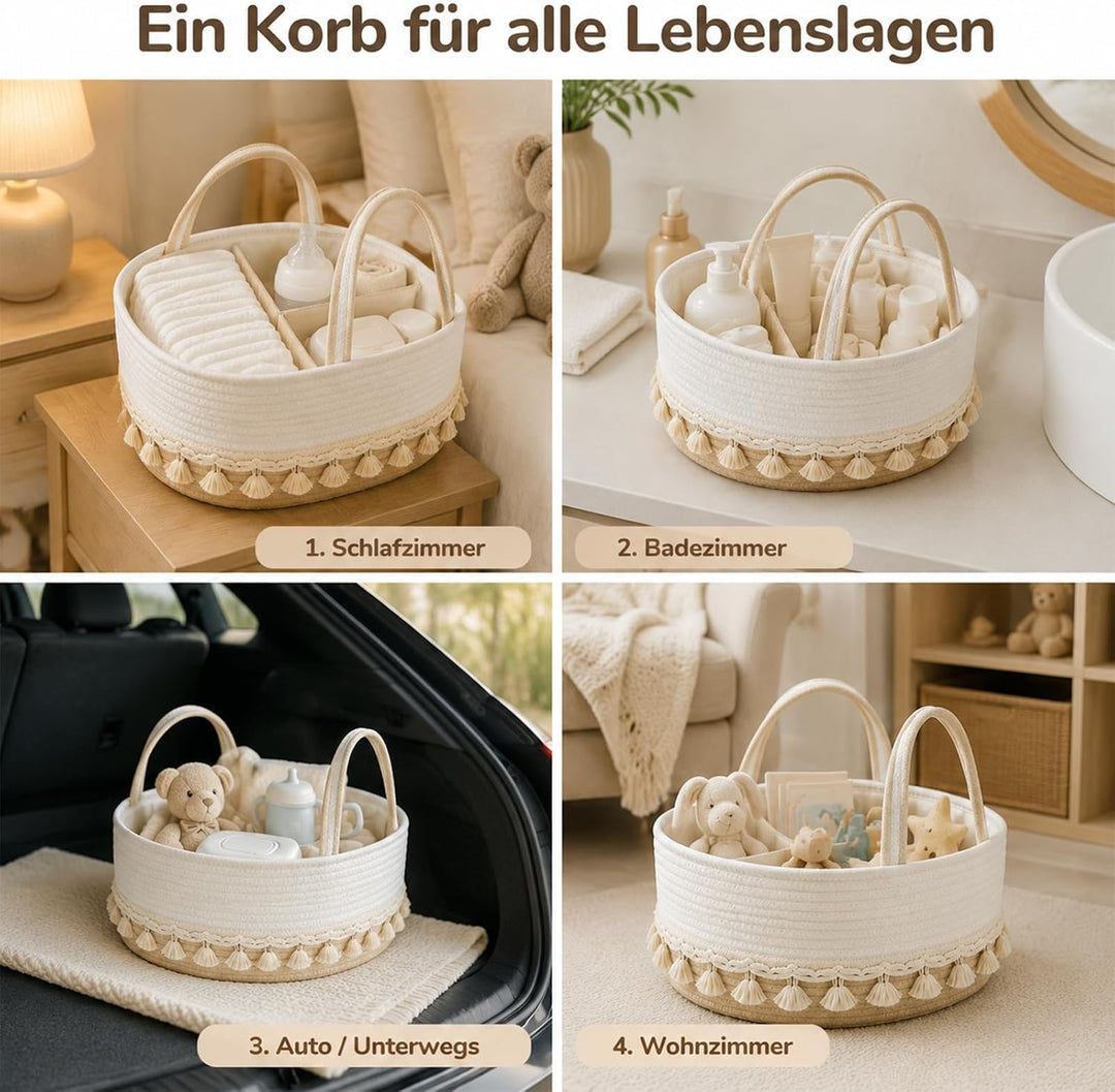 Wickelorganizer, Wickeltisch Organizer mit Herausnehmbaren Trennwänden, Tragbares Wickeltasche Organ