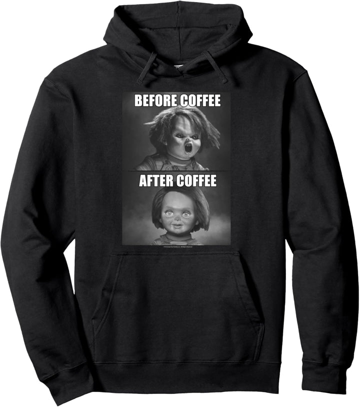 Child's Play Chucky Before Coffee After Coffee Pullover Hoodie
