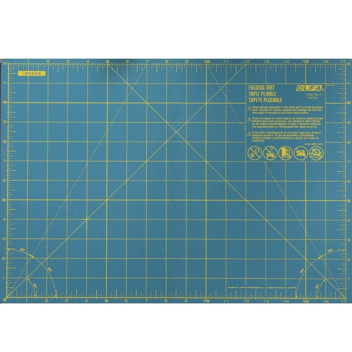 Olfa Schneidematte : Faltbare: A3, Vinyl, Grün, 44x61x1 cm, 44x61x1 cm
