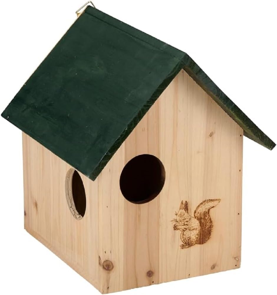 Lifetime Garden Eichhörnchen Futterhaus - Garten Zubehör - Nistkasten mit 3 Öffnungen - Inkl. Aufhän