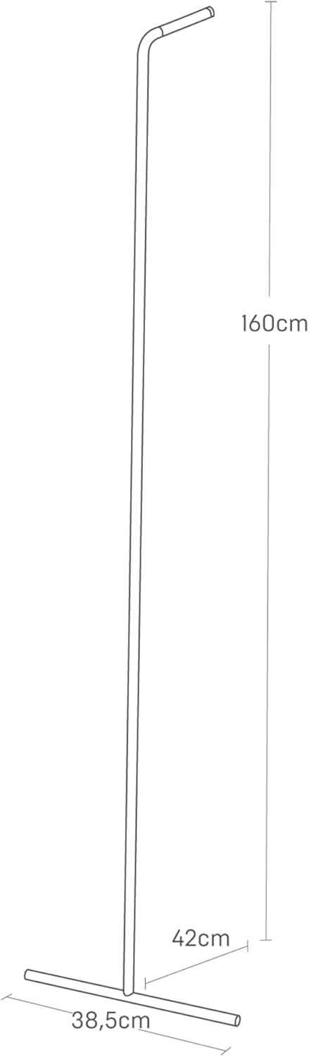 YAMAZAKI home Leaning Slim Kleiderbügel – Hängeregal Organizer für Wand schwarz, One Size, 7551, Sch