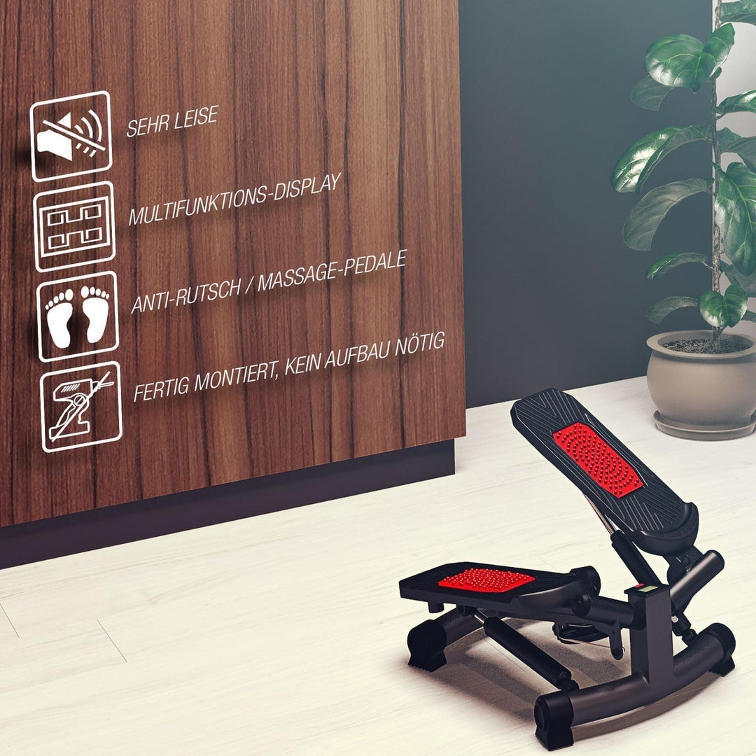 Sportstech 2in1 Twister Stepper mit Power Ropes - Deutsche Qualitätsmarke - STX300 Drehstepper & Sid
