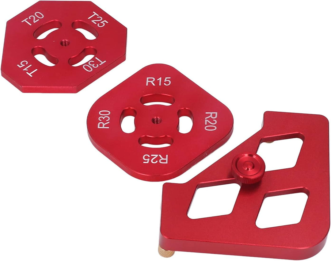 Frässchablone aus Aluminiumlegierung, Runde Ecke, Radius, Jig-Werkzeug-Set, Holzbearbeitungs-Fase, F