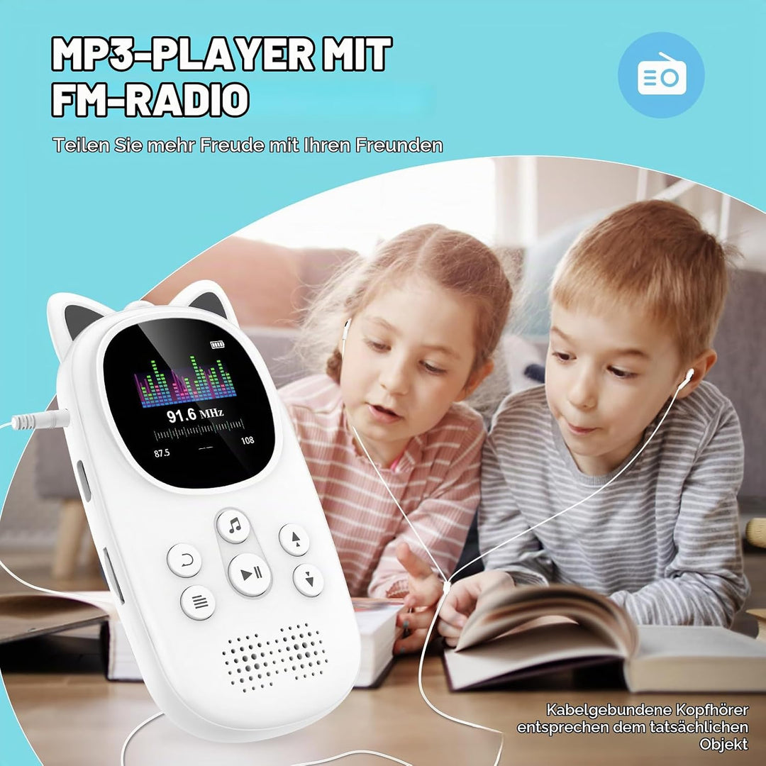32GB MP3-Player mit Bluetooth 5.0, Oilsky Kinder MP3 Player mit Kopfhörer, 750mAh Tragbarem Sport Mp
