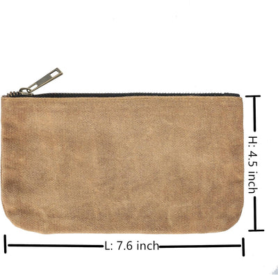 Strapazierfähige 16oz gewachste Werkzeugtaschen aus Segeltuch mit Metall-Reissverschluss, wasserdich