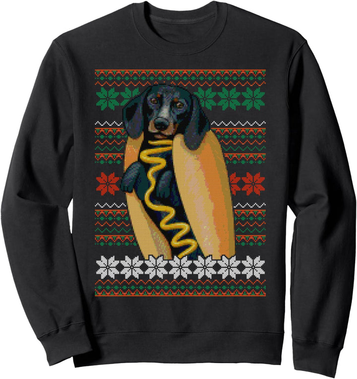 Dackel hässlicher Weihnachtspullover Sweatshirt