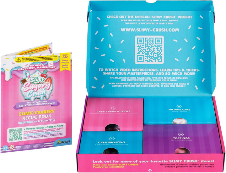 SLIMY Sugary Crush - Party Caakery, Slime und Knete Kreativ-Set, Backspiel zum selber Mischen, Forme