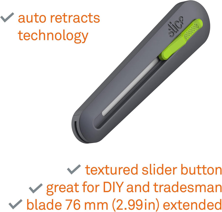 Slice 10560 | Industrie-Cuttermesser mit automatischem Klingenrückzug | robuster Griff aus glasfaser