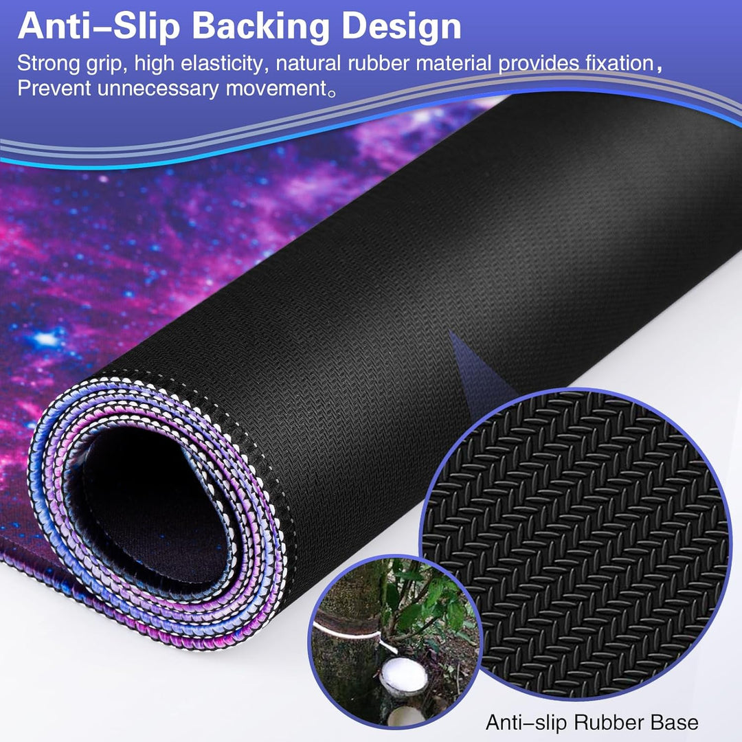 Gaming Mauspad XXL 900 x 400 mm- Mousepad Gross Schreibtischmatte Vernähte Kanten WassXerdicht Anti-