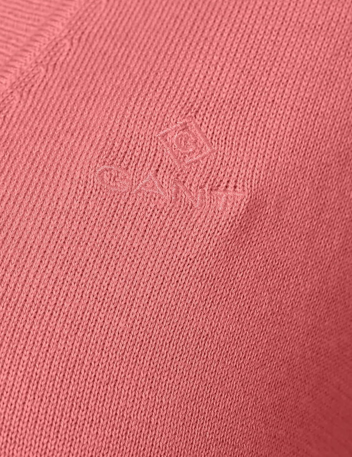 GANT Damen Light Cotton V-Neck Pullover, Blush Pink