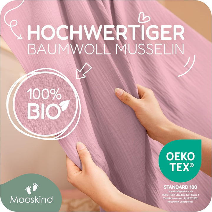 Hausbett Himmel – Aus weichem Musselin in 7 Farben – 100% Bio-Baumwolle – Traumhafte Hausbett Deko &