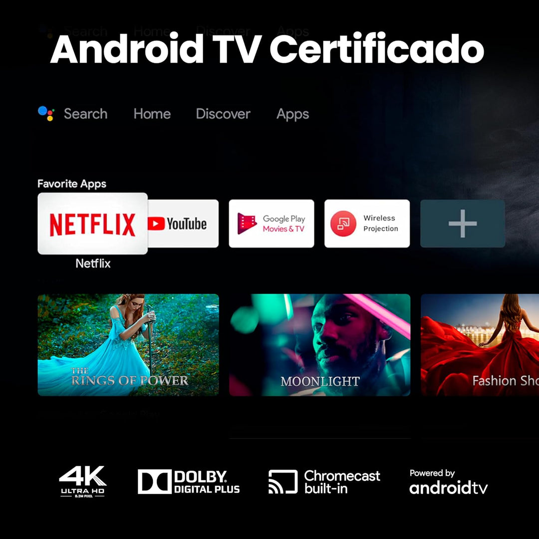 BenQ W4100i 4K Heimkino Beamer mit 3200 Lumen und Android TV-Dongle für kabelloses Entertainment