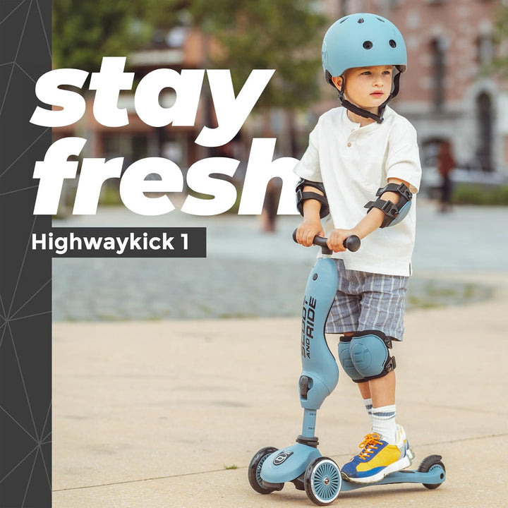 Scoot & Ride 3418 Highwaykick 1 - Steel - Scooter mit sitz Single, Single