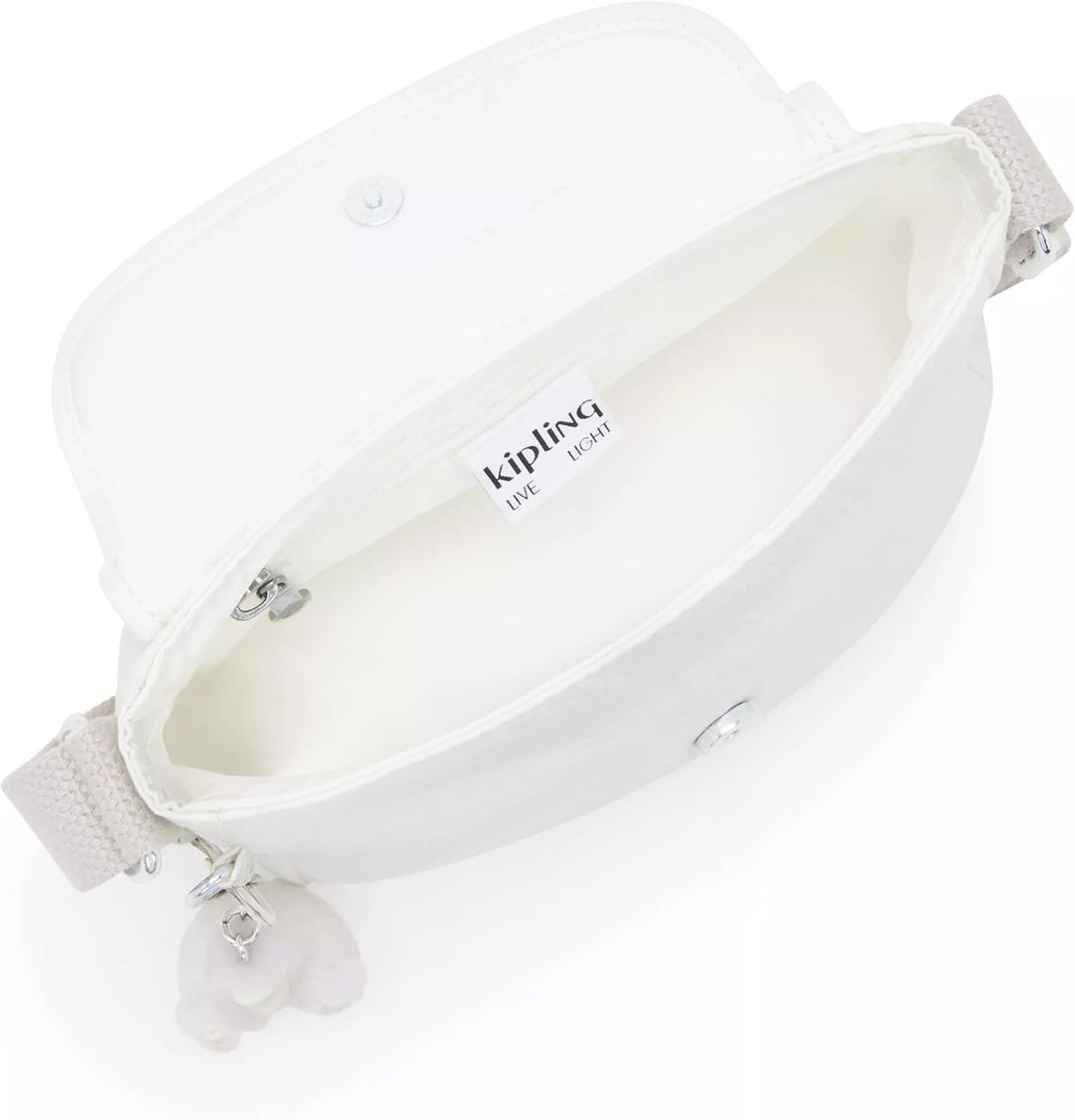Kipling Damen Sabian U Umhängetasche 14.25''L x 14.25''H x 4''D Pure Alabaster, 14.25''L x 14.25''H