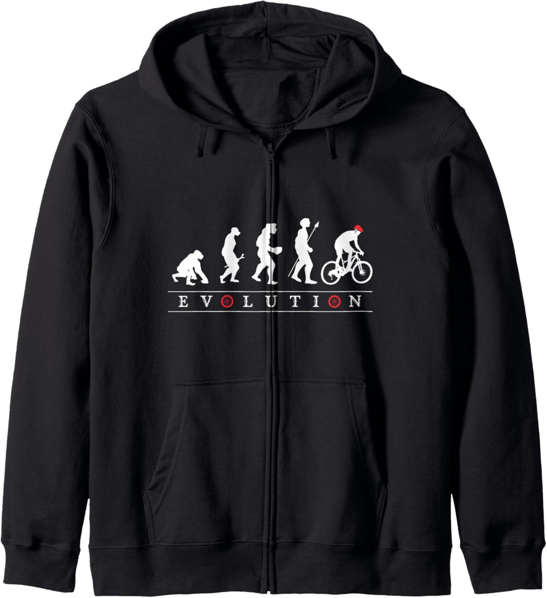 Lustige Evolution Radfahren Radfahrer Fahrrad Mountainbike Kapuzenjacke