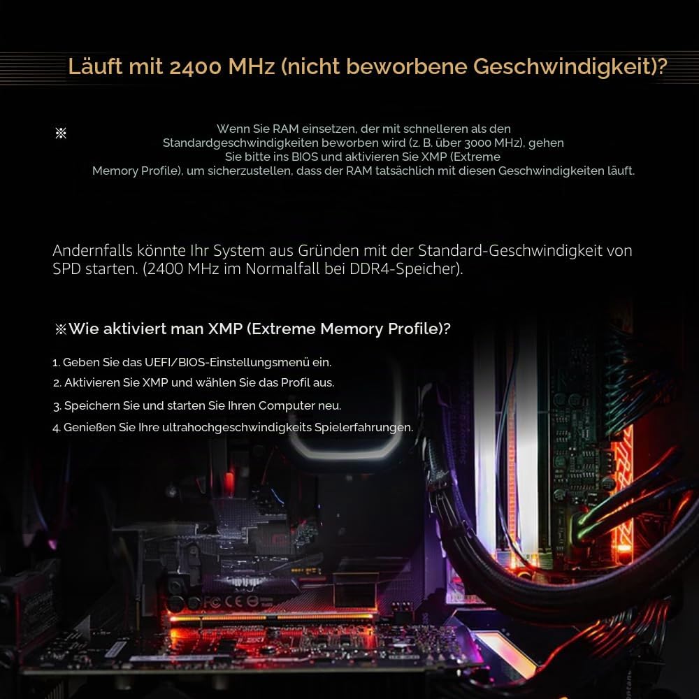 【DDR4 RAM】 GIGASTONE Game PRO 16GB Kit(2x8GB) DDR4 3200MHz PC4-25600 CL16-18-18-40 Intel XMP 2.0 AMD