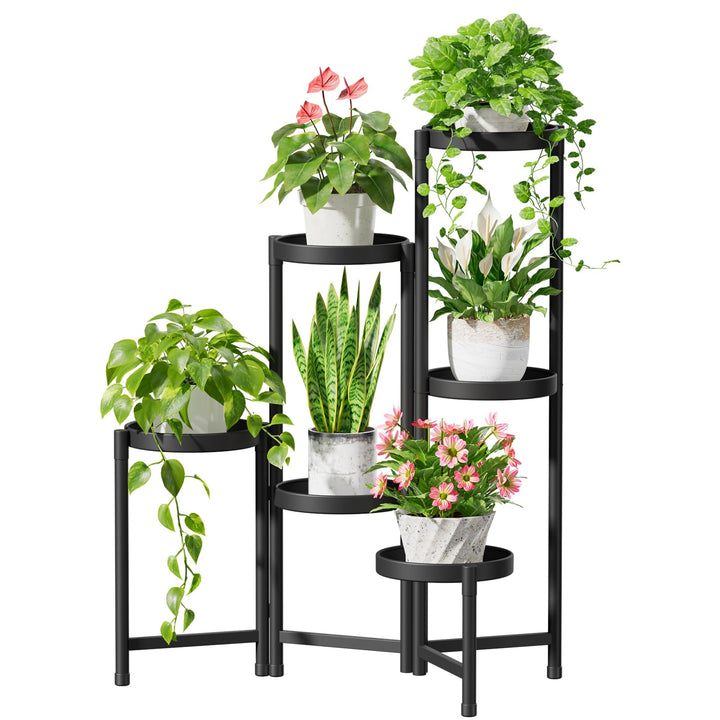 iDavosic.ly Pflanzenständer Metall mit 6 Etagen, Blumenständer Pflanzenregal Blumenregal Indoor Outd