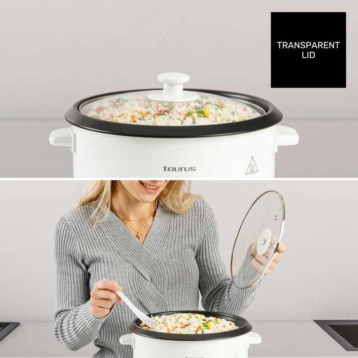 Taurus Rice Chef - Reiskocher | 1.8l | 700W | 0 Dezibel | Kunststoff 1,8 L, 1,8 L