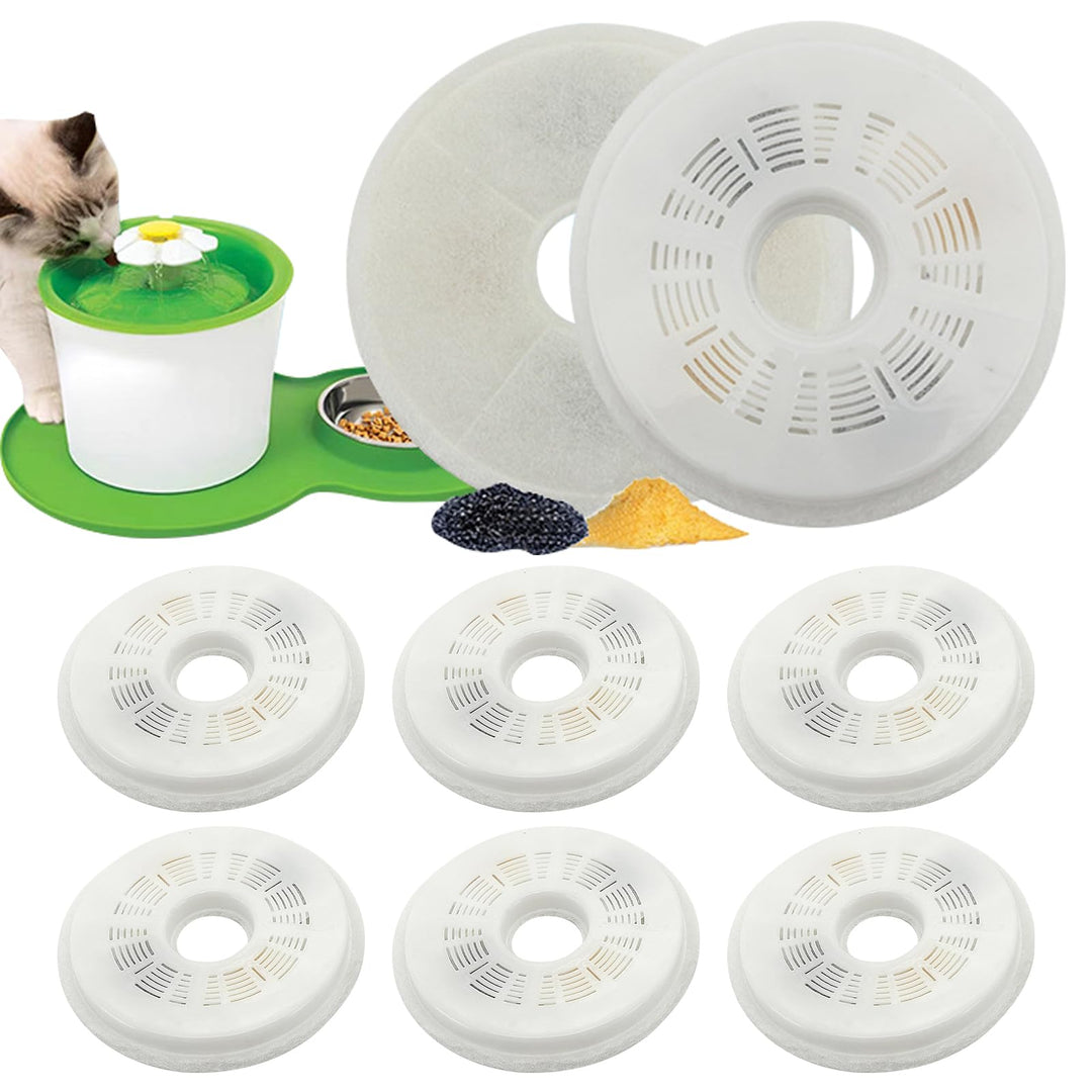 Katzenbrunnen Filter, 8 Stück Filter für Katzenbrunnen, Filter Trinkbrunnen Katzen für Katzen Hunde,