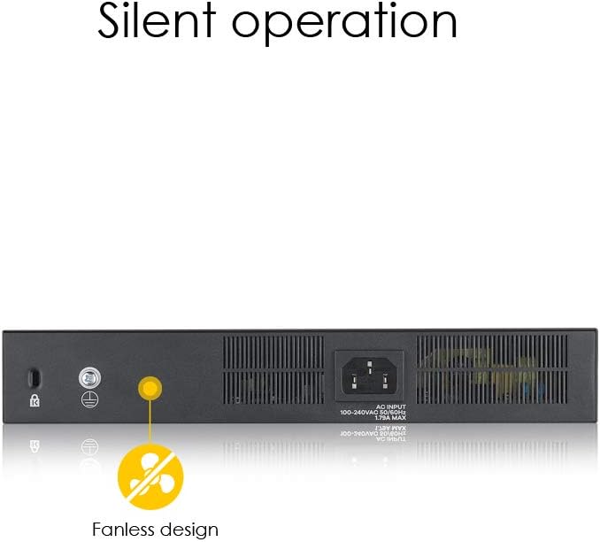 Zyxel Gigabit Ethernet Smart-Managed PoE+ Switch mit 8 Ports, einem Budget von 130 Watt und 2 Gigabi