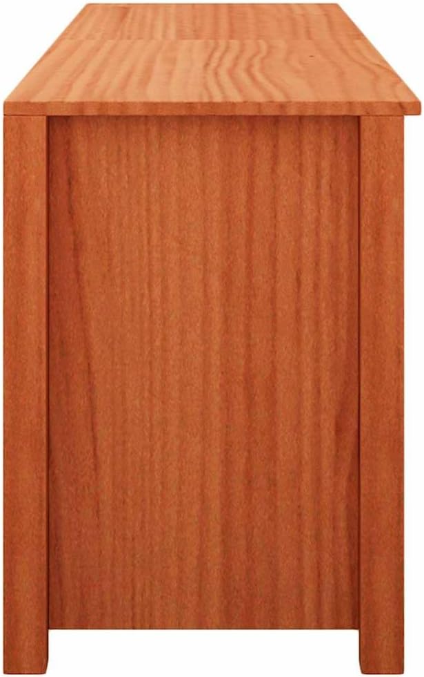 vidaXL Schuhbank mit Regal mit Speicher Wachsbraun 160 x 36,5 x 50 cm, Stylische Flurmöbel, rechteck