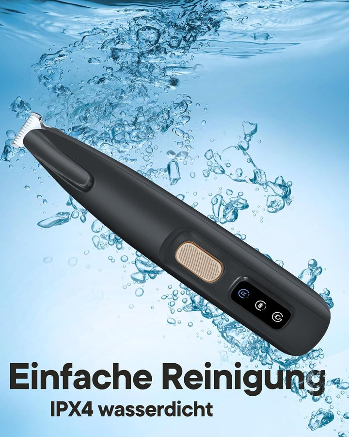 FURBONA Pfotentrimmer für Hunde & Katzen mit LED-Licht – 18 mm breite Klinge, 35 dB leise, LED-Anzei