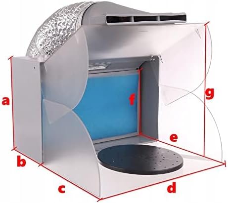 Tragbar Airbrush Lackierkabine Abluftventilator Filter-Malen Innen Drehtisch ‎BD-512-1, ‎BD-512-1