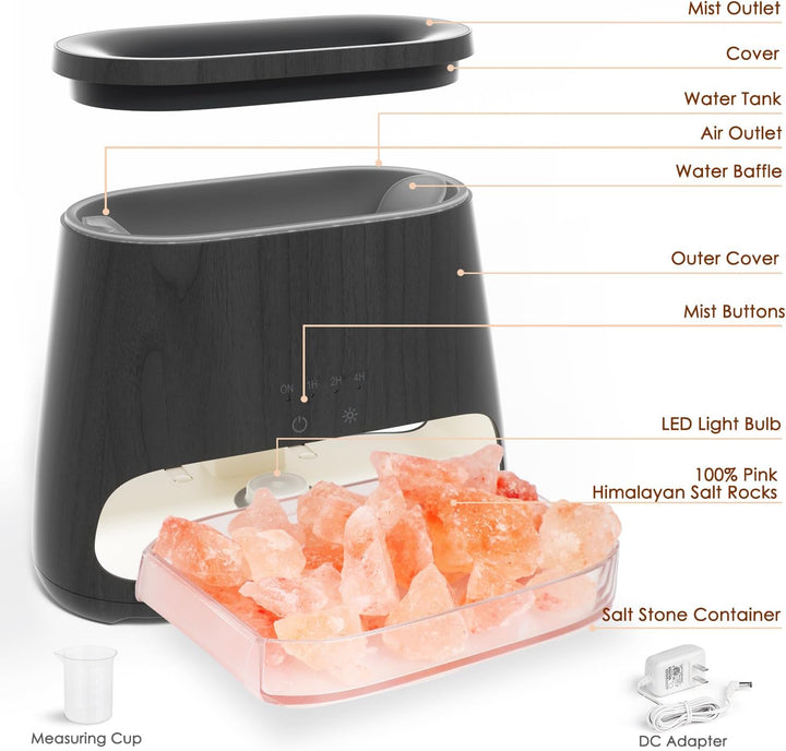 SALKING 2-in-1 Aroma Diffuser & Salt Range Pakistan Leuchte, Flammeneffekt Diffusor Aromatherapie fü