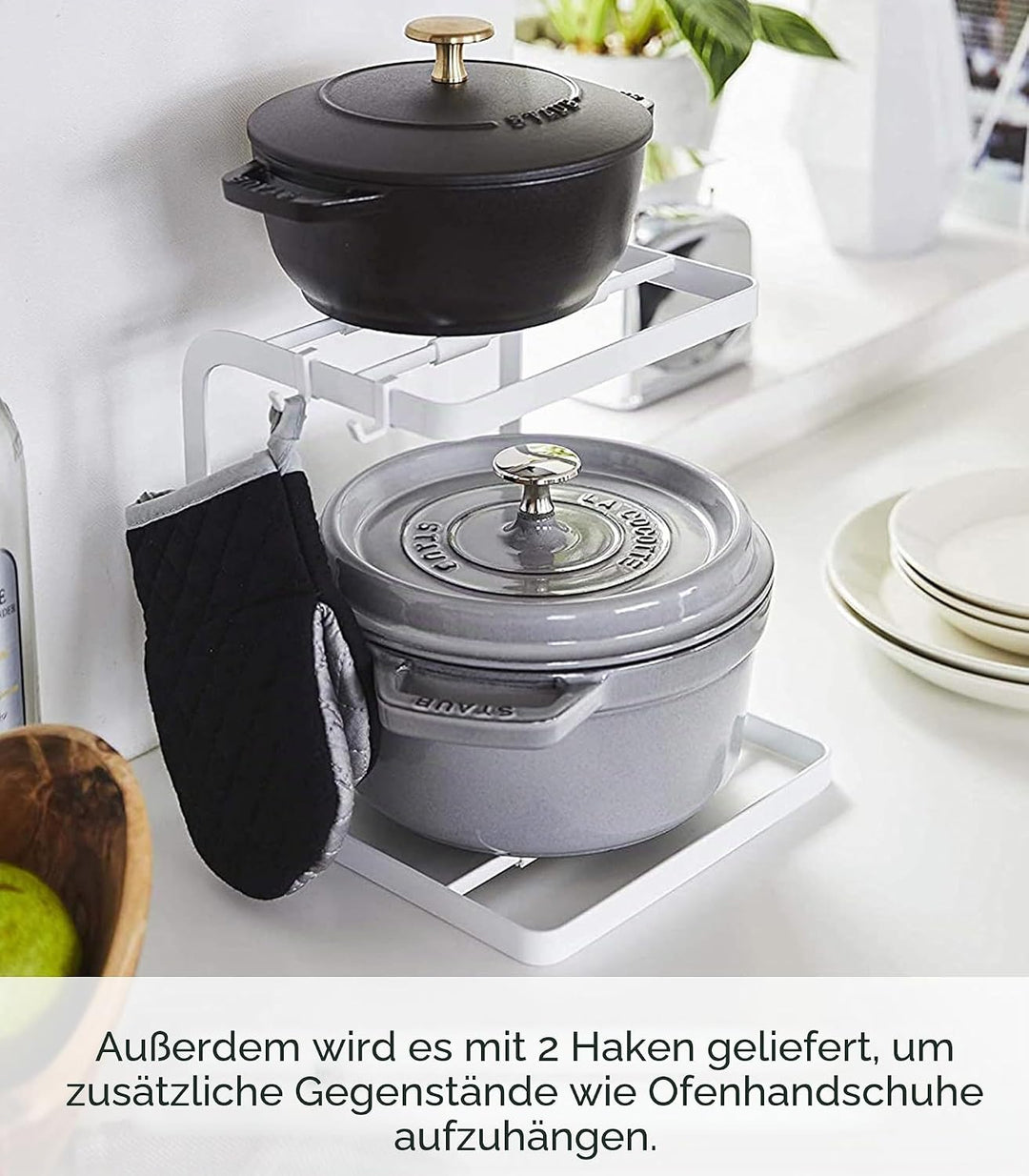 Pot stand - Tower - white Weiss, Weiss