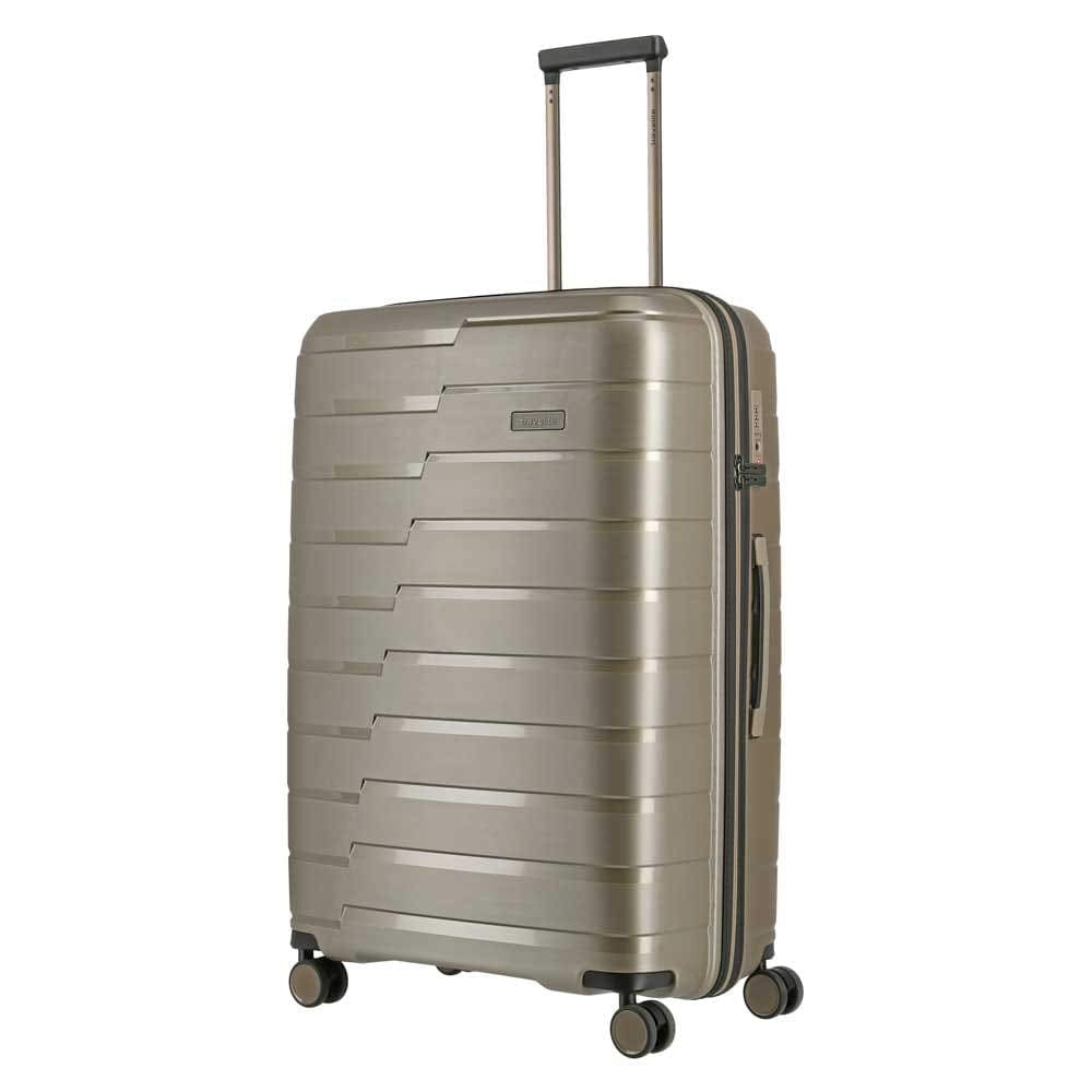 Travelite 4-Rad Koffer L mit TSA Schloss, Gepäck Serie AIR BASE: Funktionaler Hartschalen Trolley im