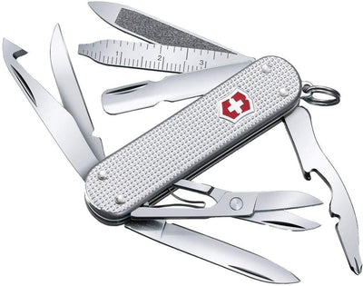 Victorinox Schweizer Taschenmesser, Mini Champ, Swiss Army Knife, Multitool, 14 Funktionen, Brieföff