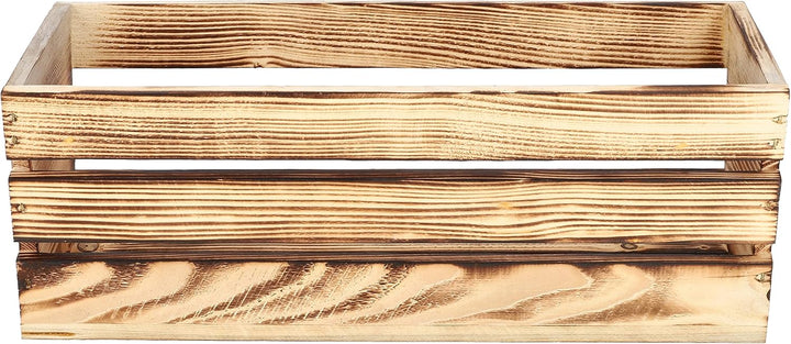 KOTARBAU® Blumenkasten Kräuterkasten aus Holz Langer Balkon-Blumenkasten 400x180x150 mm Angebrannt A