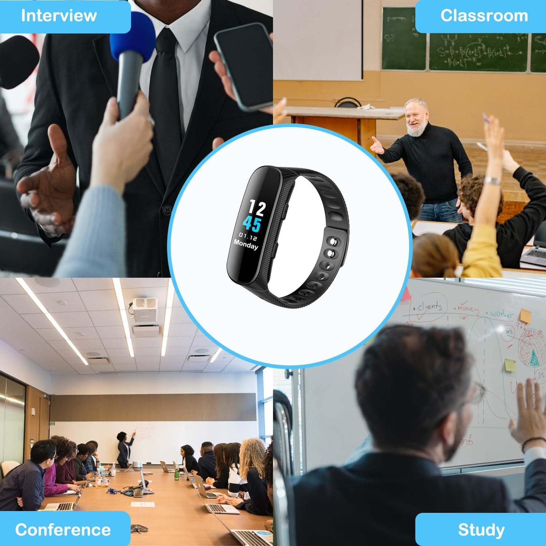 Sprachrecorder Armband 16 GB Professioneller Sprachrecorder mit Sprachaktivierung und MP3-Player Uhr