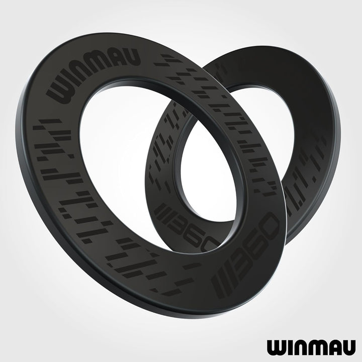 WINMAU Blade 360 Dartscheibe Schutzring - Schwarzer Dart Surround - Robuster Backboard-Wandschutz fü