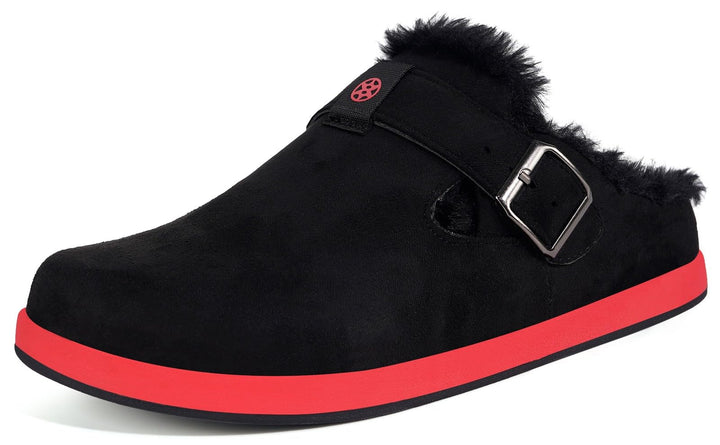 Sisttke Hausschuhe Gefüttert Herren Damen Lined Clogs Wildleder Flauschige Pantoffeln Wärme Slipper