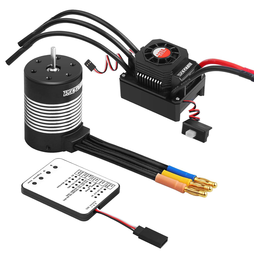 3650 5900KV Bürstenloser RC Motor und 120A ESC & Programm Karten Set Wasserdicht Motor ESC Combo Upd