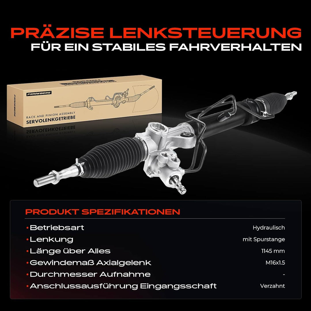 Frankberg Lenkgetriebe Servolenkgetriebe Hydraulisch für Linkslenker Kompatibel mit L 200/Triton KA_
