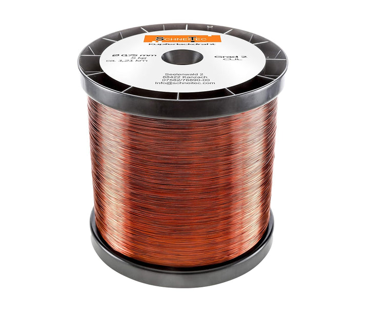 Kupferlackdraht W210 Ø 0,75 mm 5 kg CU Lackdraht Grad 2 CUL Kupferdraht Gewicht 5 Kilogramm Durchmes