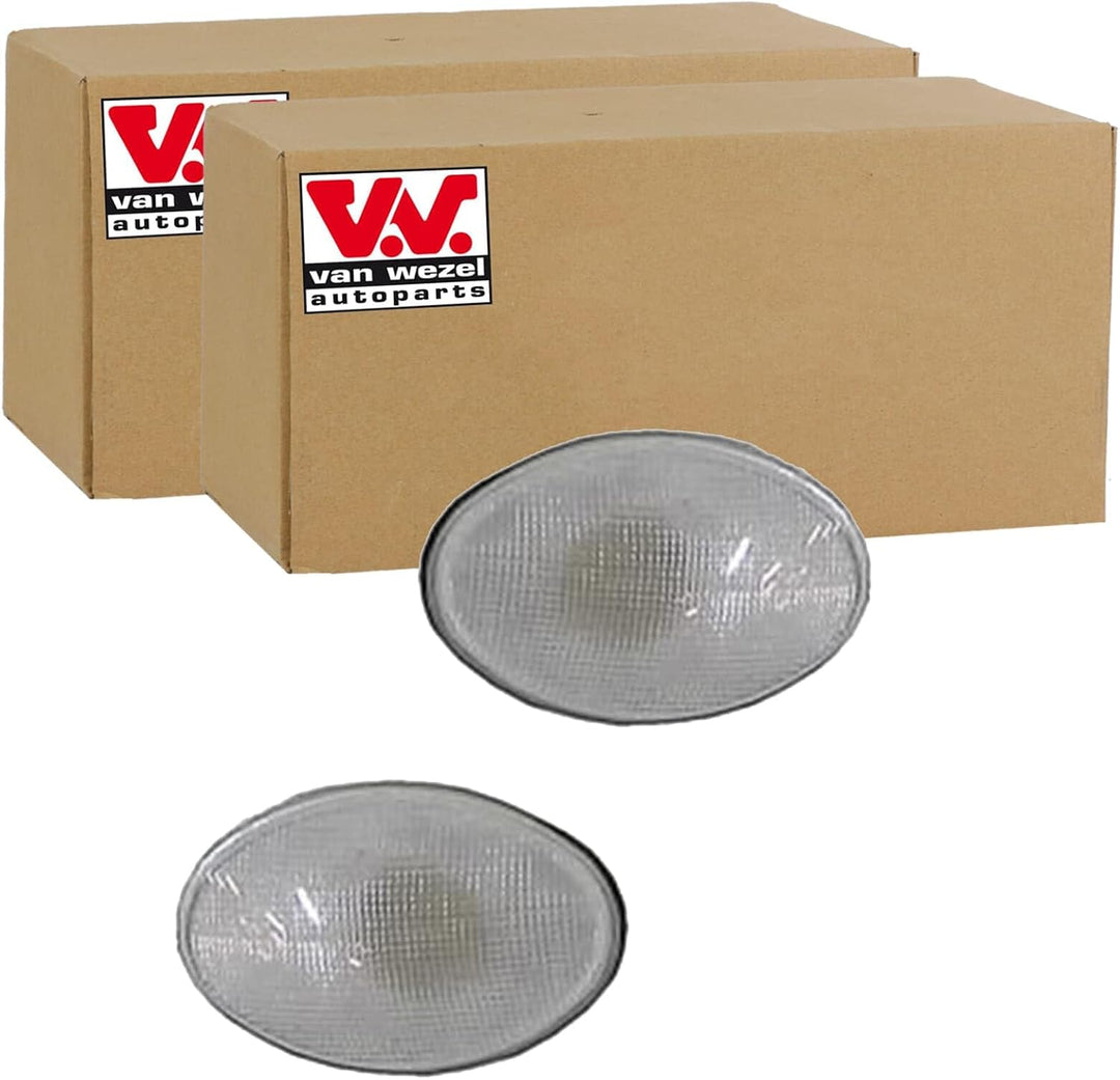 2X Van Wezel Blinker Weiss Seitenblinker vorne Beidseitig | 2X Van Wezel Blinker Weiss Seitenblinker