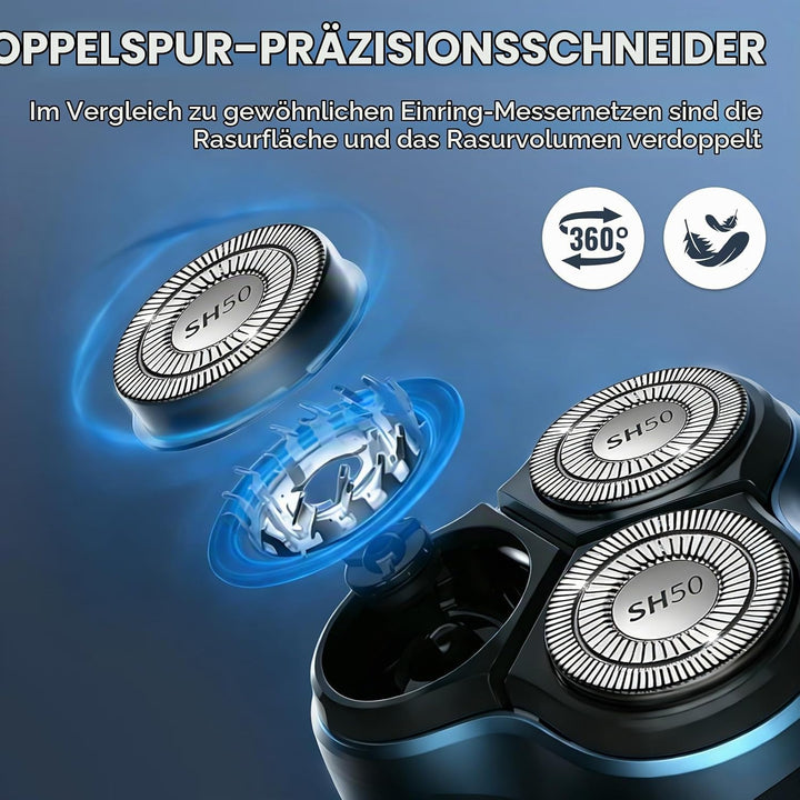 Ersatzköpfe SH50 im 6er-Pack, kompatibel mit Norelco Rasierern der Serie 5000 – Verbesserung mit lan