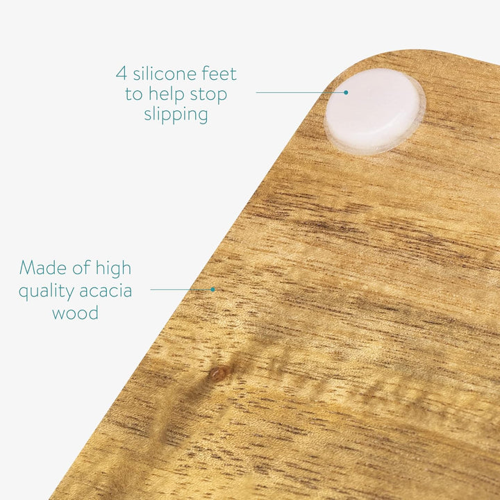 Navaris Tamperstation 58mm aus Akazienholz - Holz Tamper Station für Siebträger - Abklopfbehälter Ab