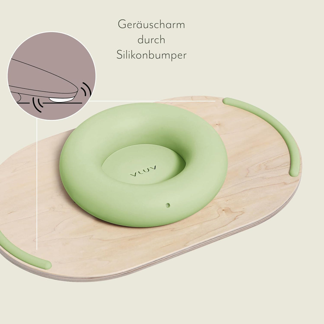 VLUV® VIPPA Balance Board aus Holz - Balanceboard für Stehschreibtisch und Home Office | Wackelbrett