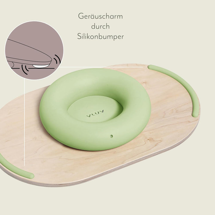 VLUV® VIPPA Balance Board aus Holz - Balanceboard für Stehschreibtisch und Home Office | Wackelbrett