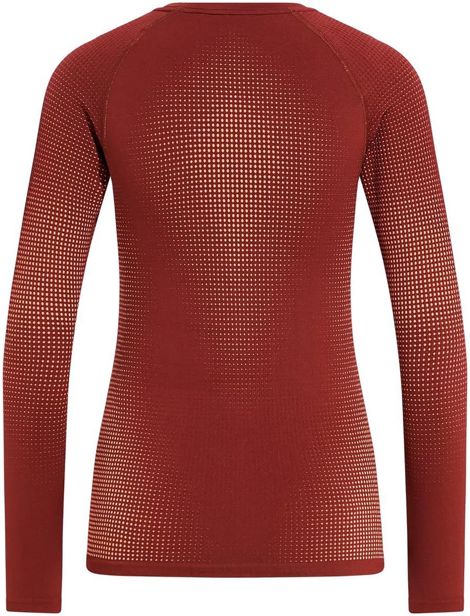 Odlo Damen Performance Warm Eco Longsleeve Langarm Unterhemd Funktionsunterhemd L Spiced Apple, L Sp
