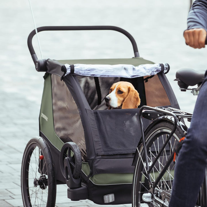 Thule Courier Kinder- Und Hundefahrradanhänger Vintage Green, One-Size