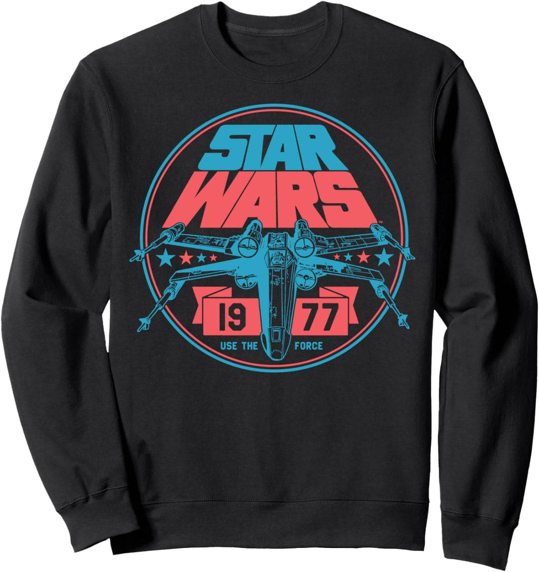 Star Wars X-Wing 1977 Use The Force Text Poster Sweatshirt