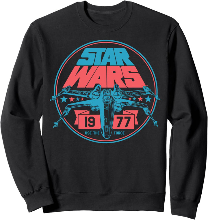 Star Wars X-Wing 1977 Use The Force Text Poster Sweatshirt